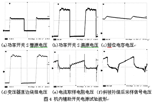 機(jī)內(nèi)輔助開(kāi)關(guān)電源試驗(yàn)波形